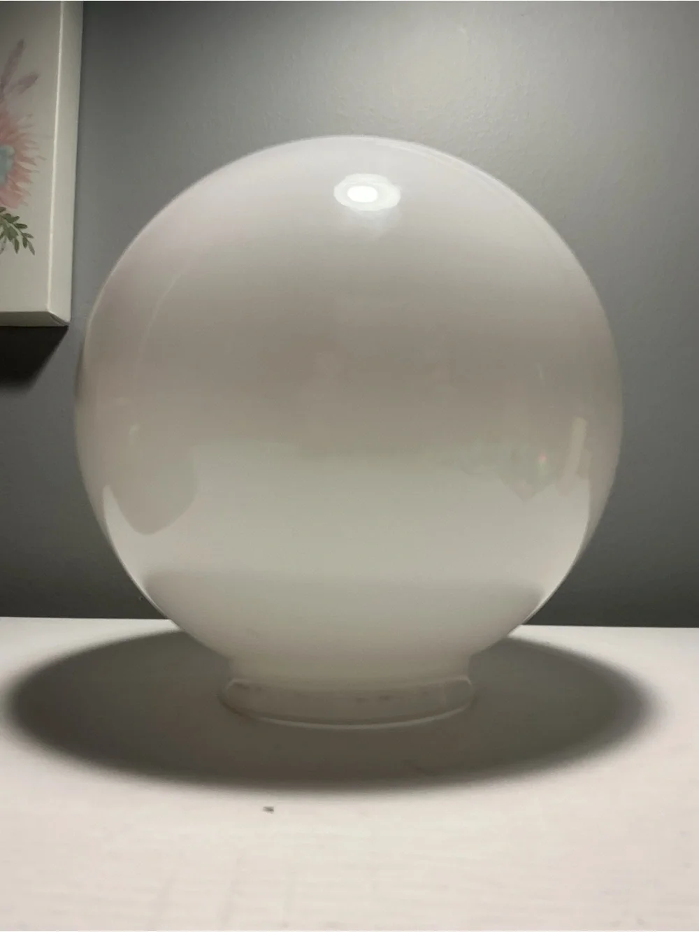 Vintage White Milk Glass Replacement Globe